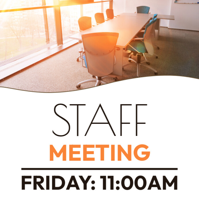 staff meeting announcement Instagram-Beitrag template