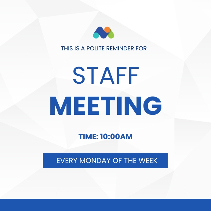Staff Meeting Flyer Template Free at Terrance Olson blog