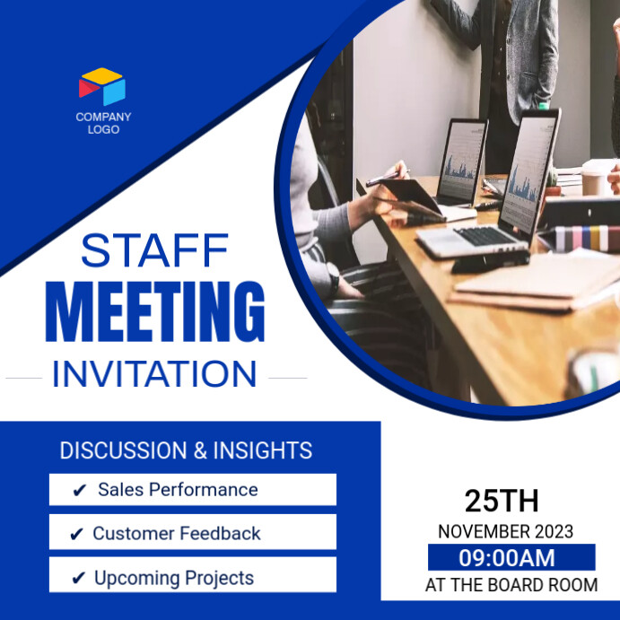 Staff Meeting Poster Template Free at Katie Felton blog