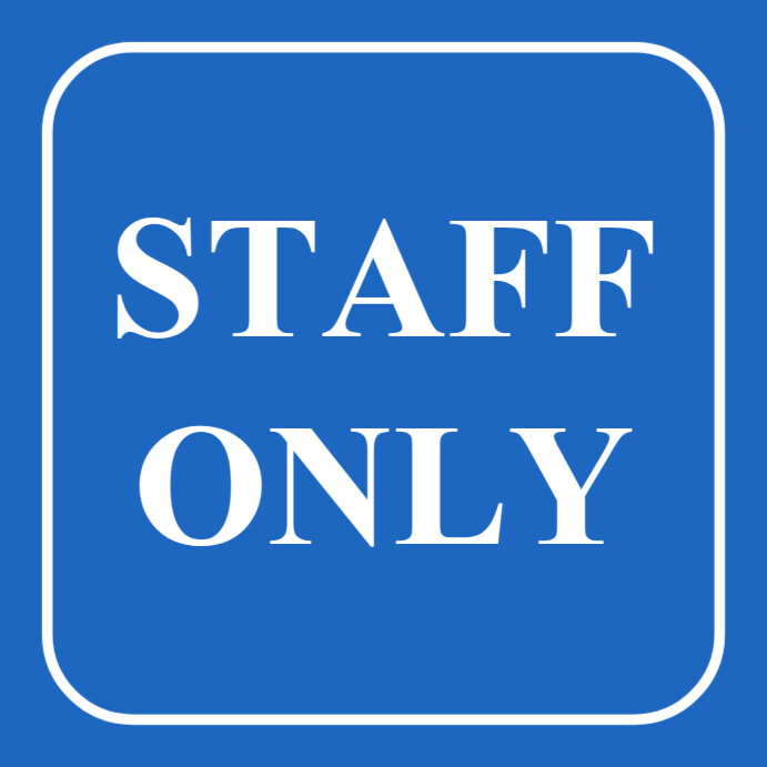 Staff Only Door Sign