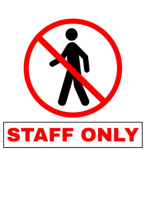 Staff Only No Entry Template PosterMyWall