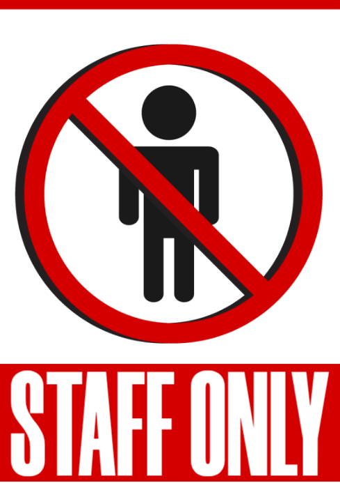 Plantilla de STAFF ONLY SIGN | PosterMyWall