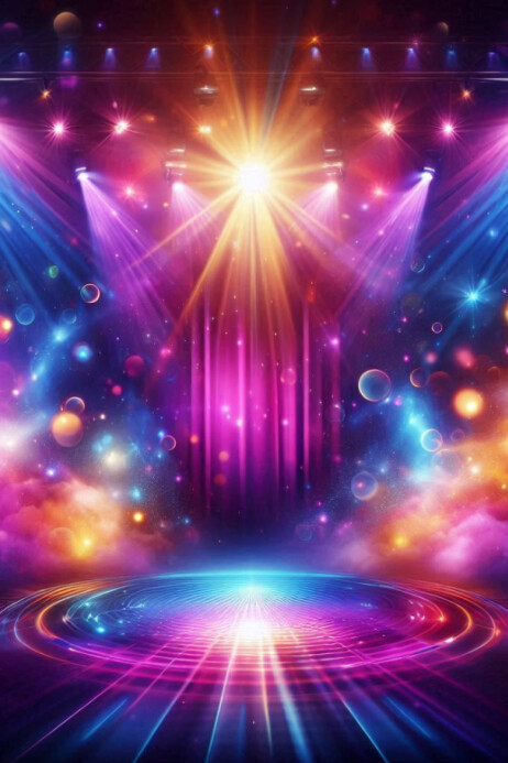 Stage Background with Lighting for Design Template Poster