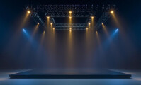 Stage design with neon light VSA Wetlik template