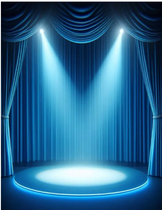 Stage spotlight Folheto (US Letter) template