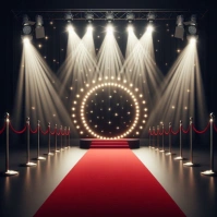 Stage spotlight with circle ring stage templa Wpis na Instagrama template