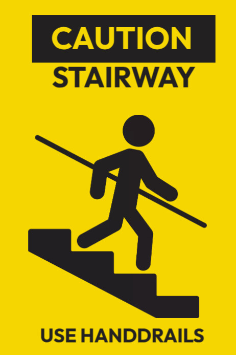 Caution Step Rtemplate Stairway Caution Design Template | PosterMyWall