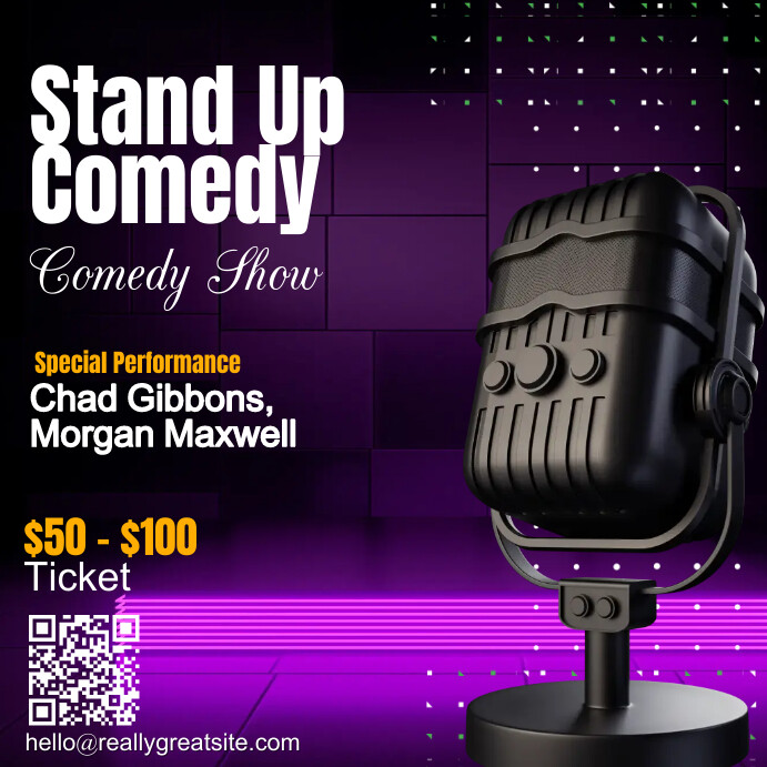 stand up comedy โพสต์บน Instagram template