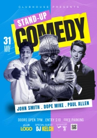 stand up comedy A4 template