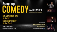 Stand up Comedy Event Banner Size 16:9 Digital Display (16:9) template