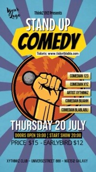 Stand up Comedy Show Story Template Ad Reel | PosterMyWall