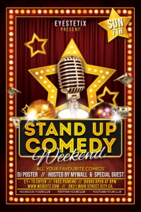 Comedy Invite stand up comedy Template | PosterMyWall