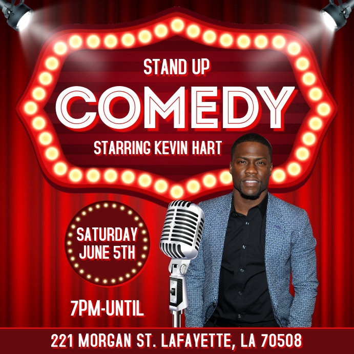 STAND UP COMEDY FLYER TEMPLATE PosterMyWall