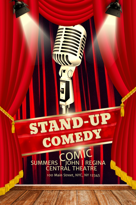 Stand Up Comedy Poster Template | PosterMyWall