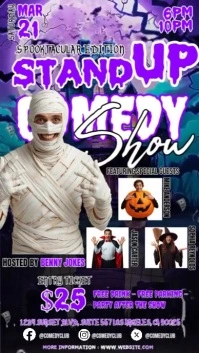Stand Up Comedy Halloween Edition Digital Display (9:16) template