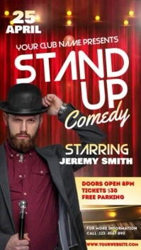 Stand Up Comedy Instagram Flyer Video template