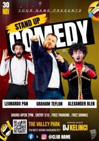 Stand Up Comedy Live Show A1 template