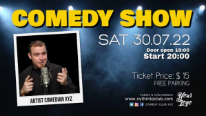 Black Comedy Show Facebook Cover Video Template