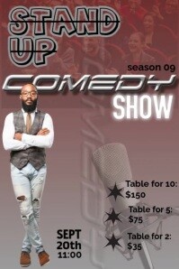 stand up comedy show Плакат template