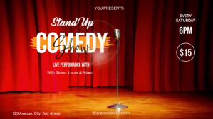 Stand up comedy show Pantalla Digital (16:9) template