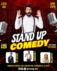 Stand Up Comedy Show Instagram Portrait template
