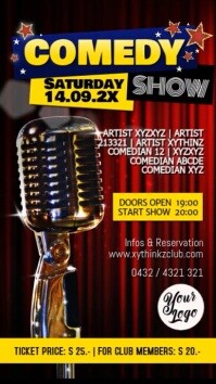 Stand up Comedy Night Flyer Story AD Template | PosterMyWall