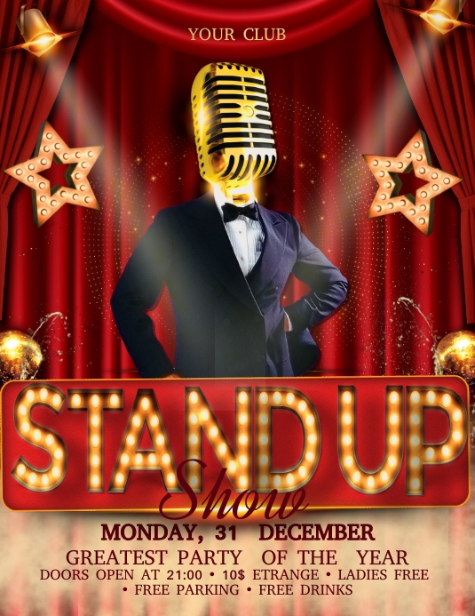 Stand Up Flyer Ulotka (US Letter) template