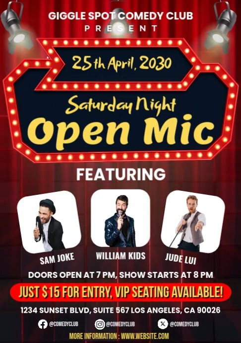 Stand Up Show Free Template A4