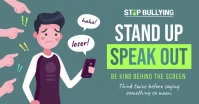 Green Stand up Speak out Facebook Shared Image template