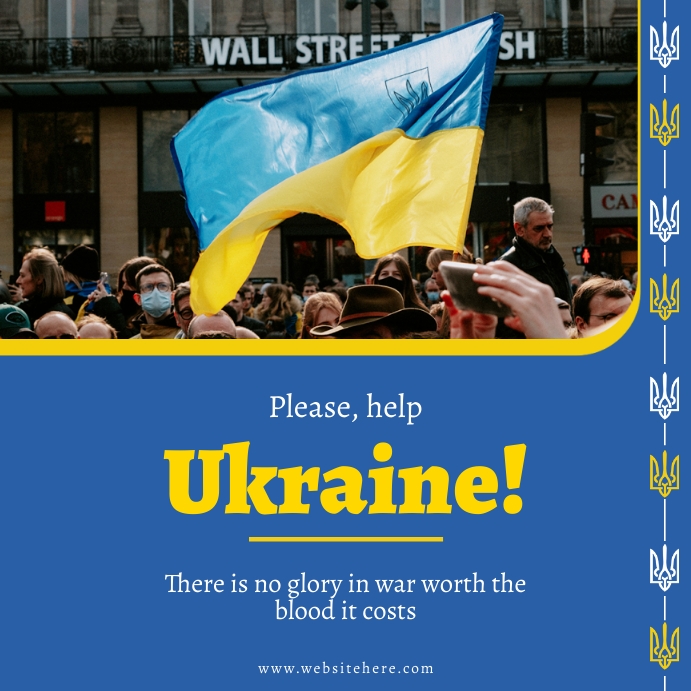 Copy of stand with Ukraine Instagram post | PosterMyWall