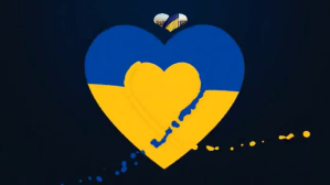 stand with ukraine wide video Digitalt display (16:9) template