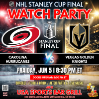 Stanley Cup Finals Game Night | Hurricanes vs Golden Knights Watch Party Instagram-Beitrag template