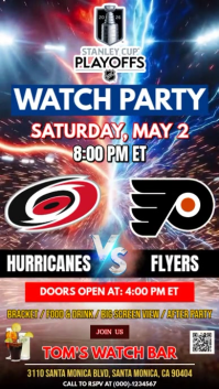 Stanley Cup Playoffs Round 2: Carolina Hurricanes vs Philadelphia Flyers Watch Party template