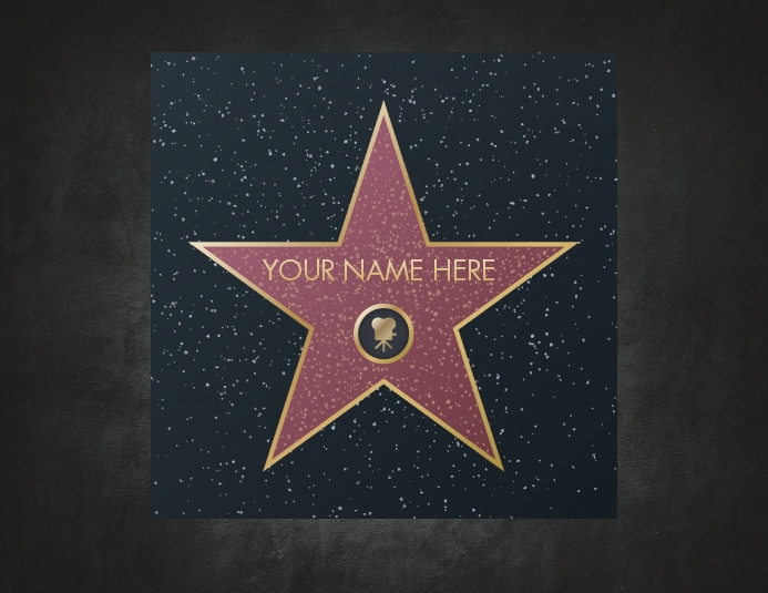 STAR OF FAME Folder (US Letter) template