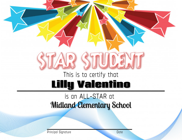 Star Student Award Volantino (US Letter) template