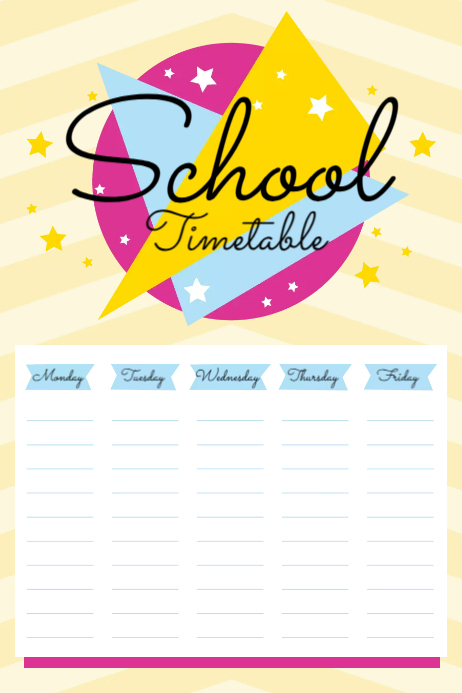 Star Timetable Design Template | PosterMyWall