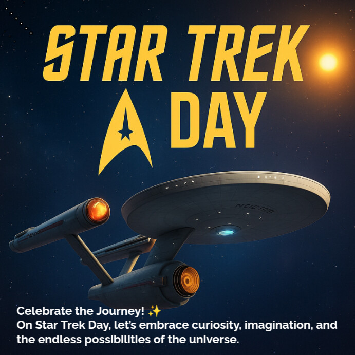 Day Trek Routersim Star Trek Day Template | PosterMyWall