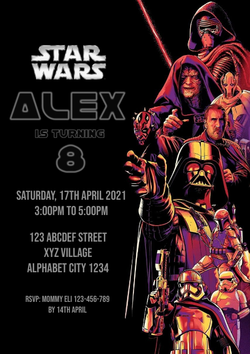 Modele Invitation Anniversaire Star Wars Postermywall Modele Invitation Anniversaire Star Wars Postermywall