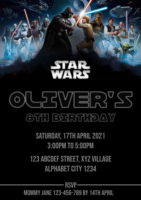 Modele Invitation Anniversaire Star Wars 4 Postermywall Modele Invitation Anniversaire Star Wars 4 Postermywall