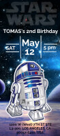 star wars model birthday invitation เอกสารแสดงสถานภาพ template