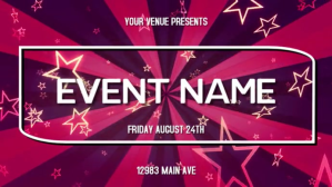 สีชมพู Event Announcement Display digitale Template