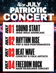 Stars & Sounds: Independence Day Concert Pamflet (VSA Brief) template