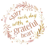 Start Each Day With A Grateful Heart Sticker Custom Size template