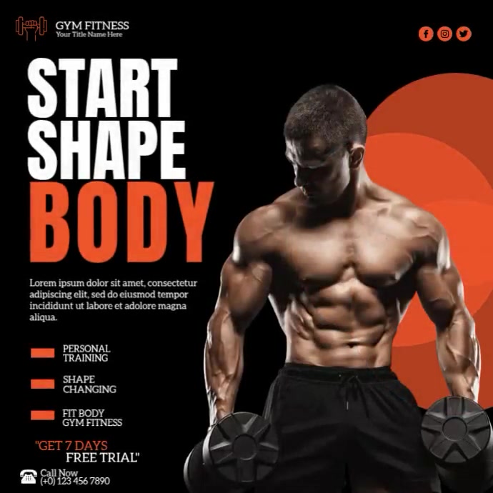 Plantilla de Start Shape Body | PosterMyWall
