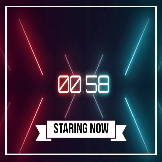 Starting Now Timer Copy of Starting Countdown | PosterMyWall