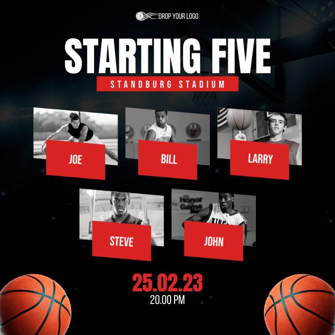 Starting Five Team 2022 Template PosterMyWall