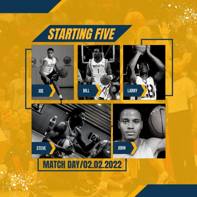 Basketball Starting 5 Template