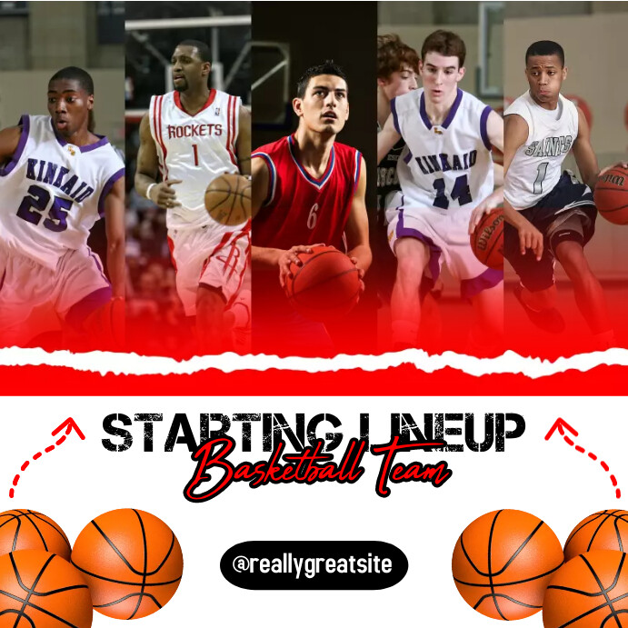 Team Lineup Post Starting Line Up Template | PosterMyWall