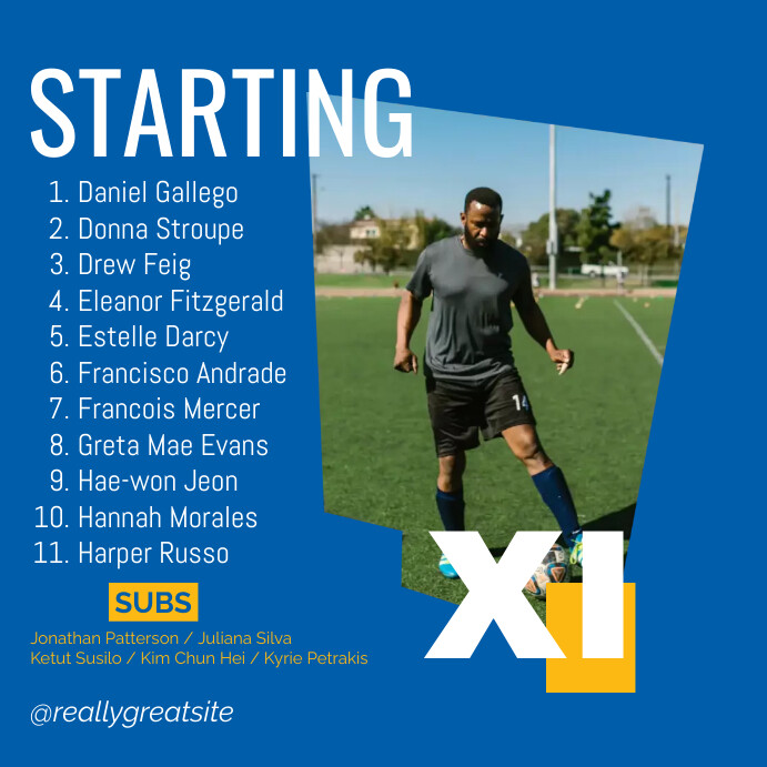 Program Line Ups Copy of Starting Line up | PosterMyWall
