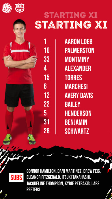 Program Line Ups Starting Line Up Template | PosterMyWall